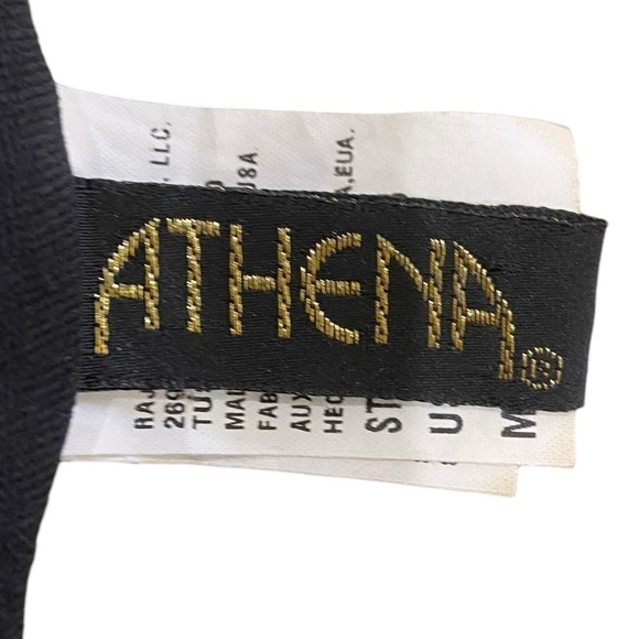 Athena one piece halter colorblock aqua, orange, black swimsuit size 10 - Picture 6 of 8